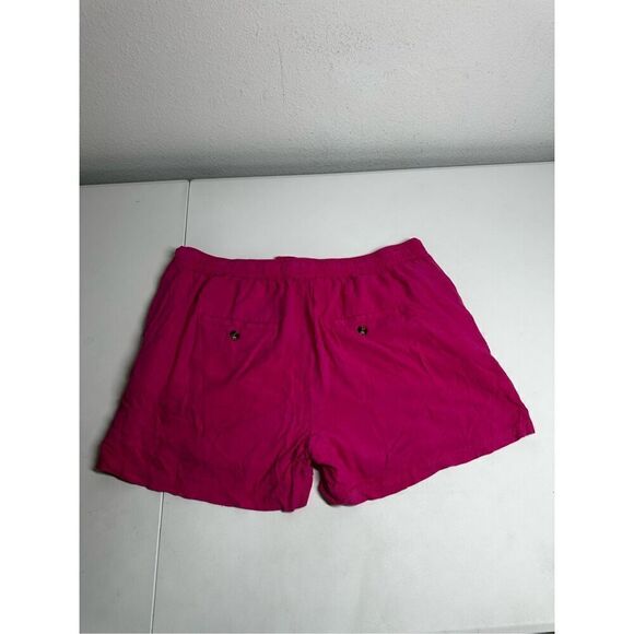 Caribbian Joe Fuchsia Pink Rayon Shorts Elastic Waistband Size XL Barbiecore - Picture 9 of 10